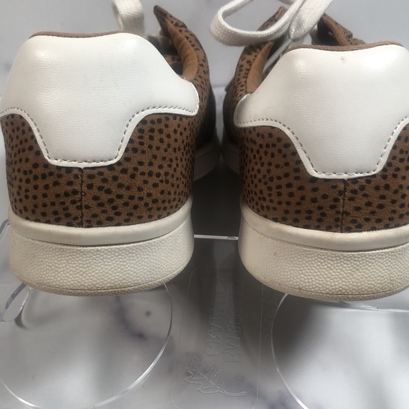 Old Navy Soft-Brushed Faux-Suede Sneakers Cheetah Print Size 8 - Picture 4 of 12